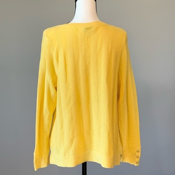 Gorgeous yellow CJ Banks sweater size X 14W - Picture 3 of 12